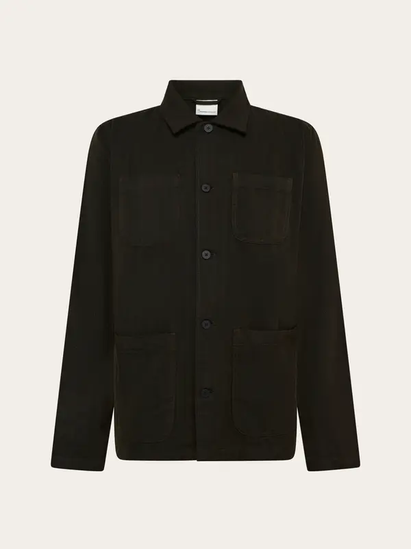 Herringbone overshirt - Forest Night