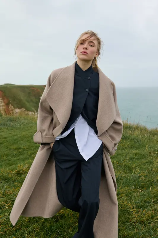 HONORINE - Manteau en laine et cachemire mélangés