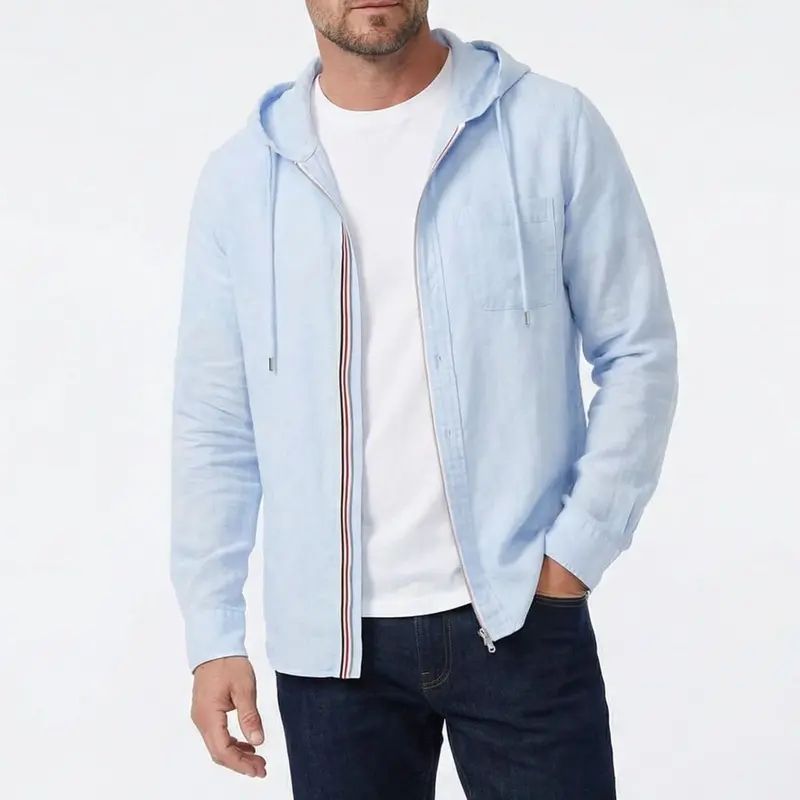 Hoodie homme Casa en lin et coton, léger et respirant