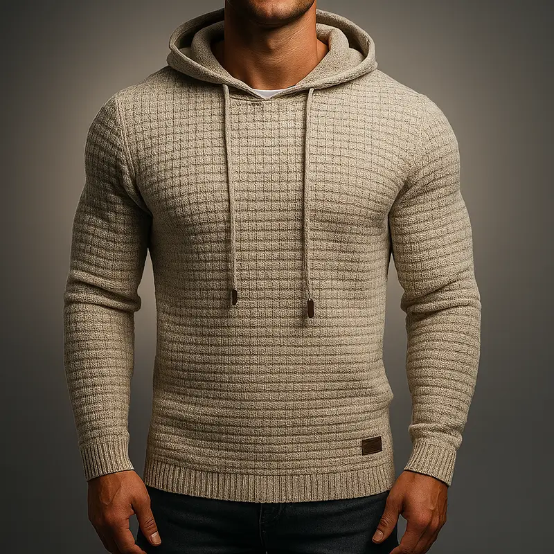 Hoodie homme Marceau en maille douce, chaleur respirante