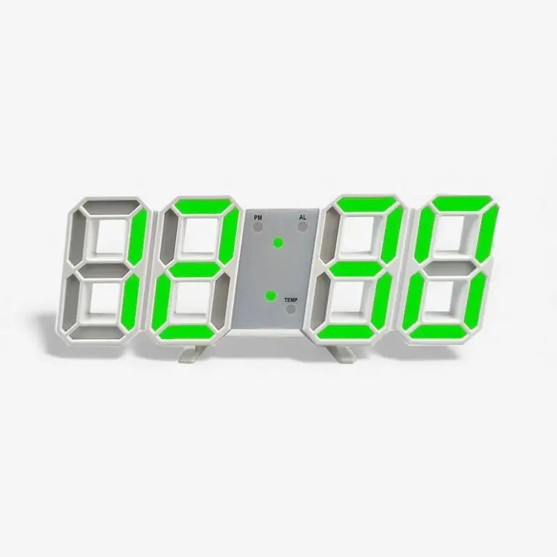 Horloge LED digitale 3D avec contrôle vocal