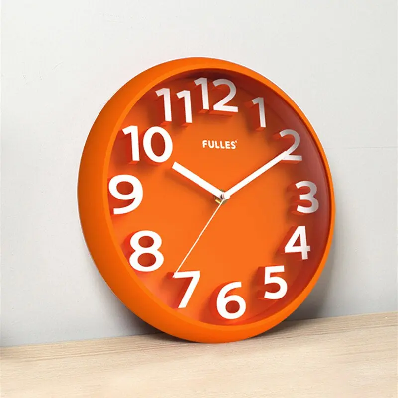 Horloge murale 3D avec grands chiffres