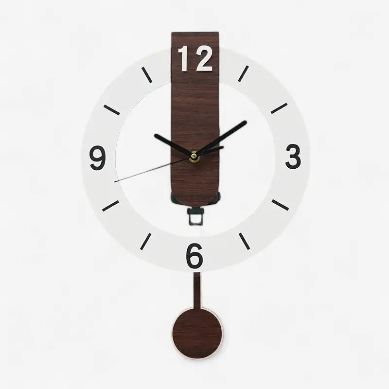 Horloge murale à pendule mouvement quartz