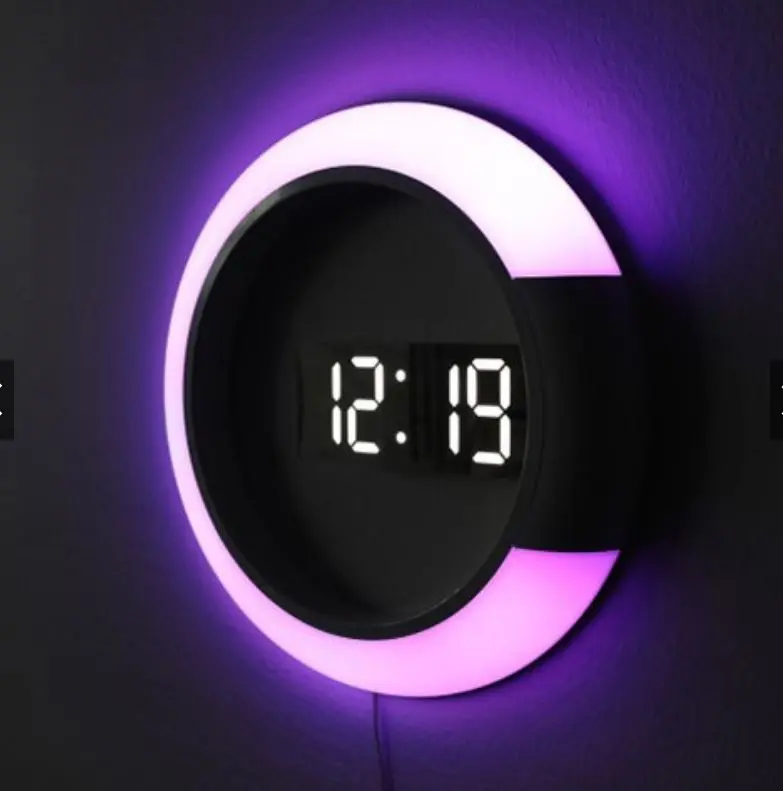 Horloge murale LED avec télécommande
