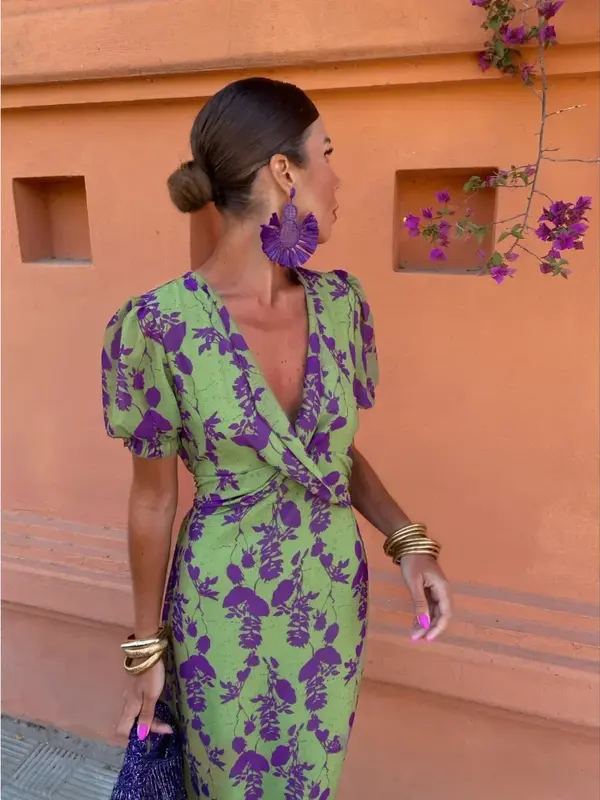 Ilona - Élégante Robe Midi Vintage