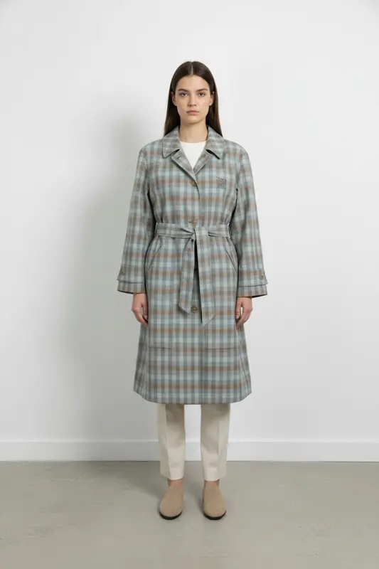 Imperméable Bleu et Marron - Taille XXS/32