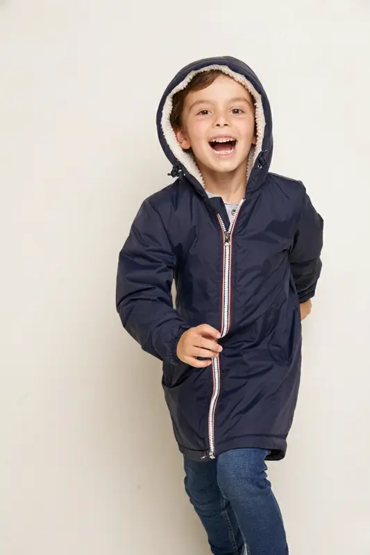 Imperméable fourré long (blanc)