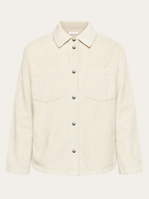 Irregular corduroy overshirt- GOTS/Vegan - Light feather gray