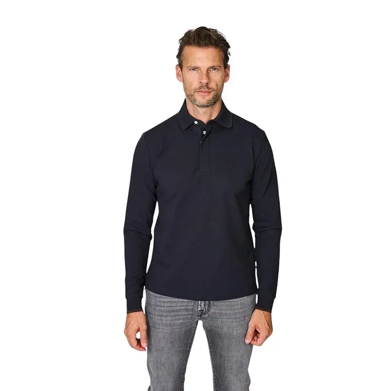 Jacob Cohen Hommes polo manches longues homme bleu marine