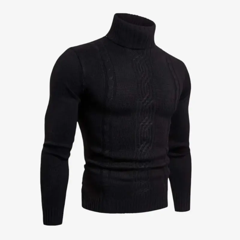 Jacob – Pull à col roulé ajusté avec manches longues