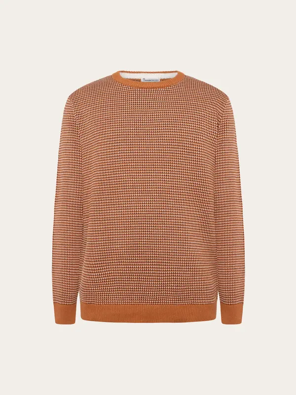 Jacquard crew neck sweater - Lion