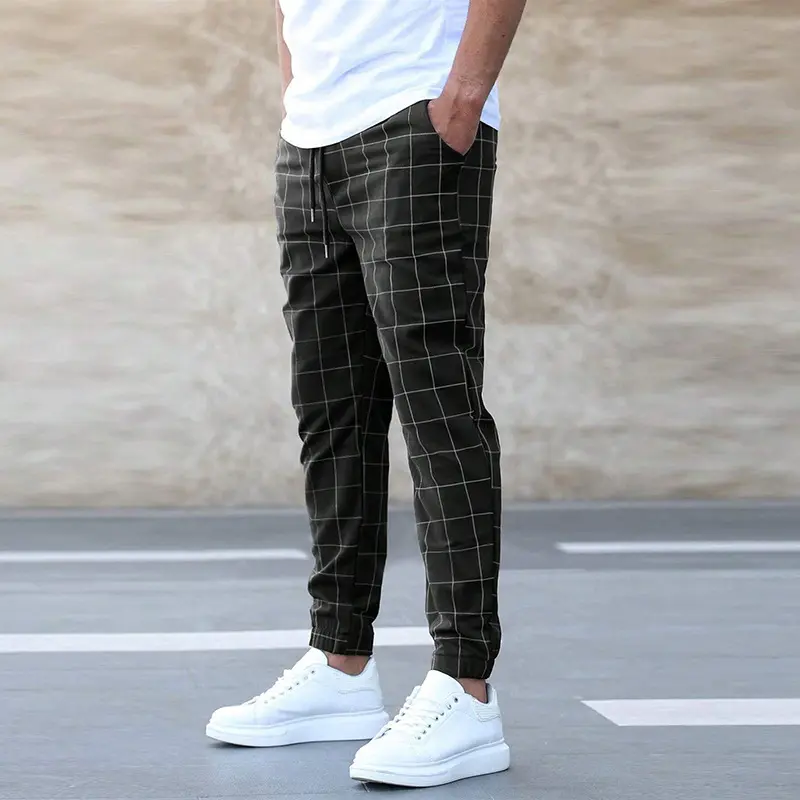 Jaxon - Pantalon extensible à carreaux avec poches
