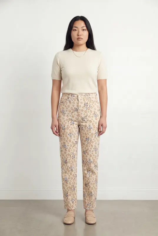 Jean Beige et Bleu - Taille L/40