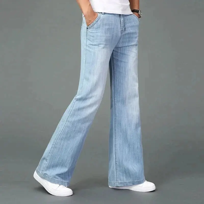 Jean bootcut homme évasé, denim premium esprit rétro