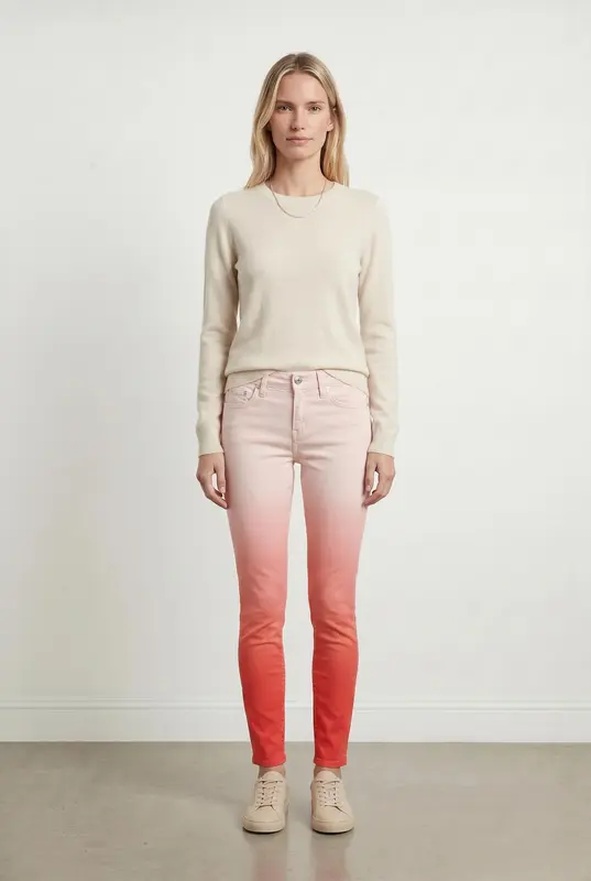Jean Dégradé Rose et Rouge - Taille XS/34