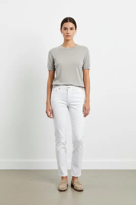 Jean Droit Blanc - Taille M/38