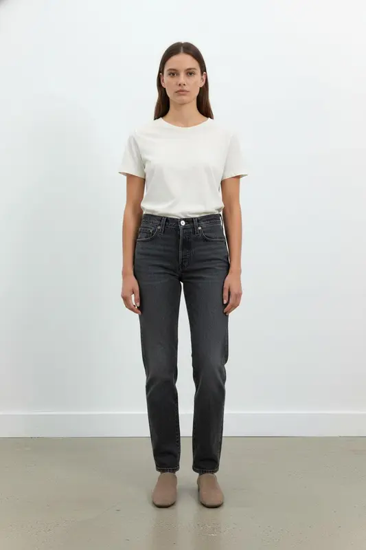 Jean Droit Noir - Taille S/36