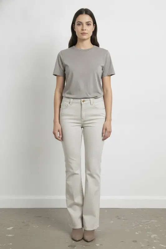 Jean Évasé Beige - Taille M/38