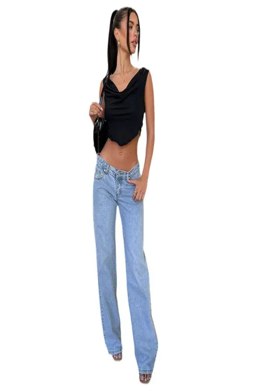 Jean femme Emma jambe semi-large décontractée