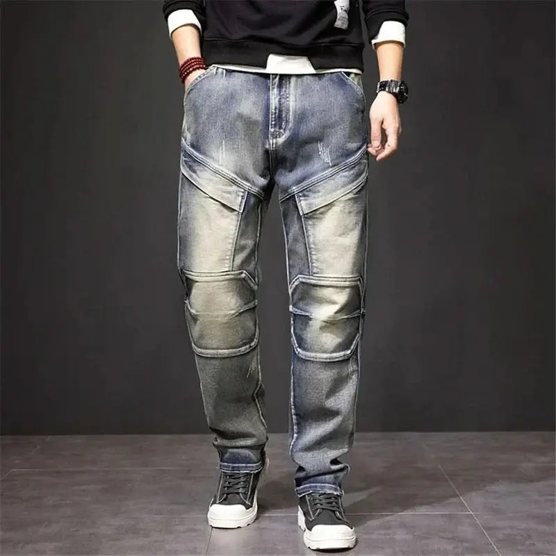 Jean homme Rocco en denim résistant, délavage vintage