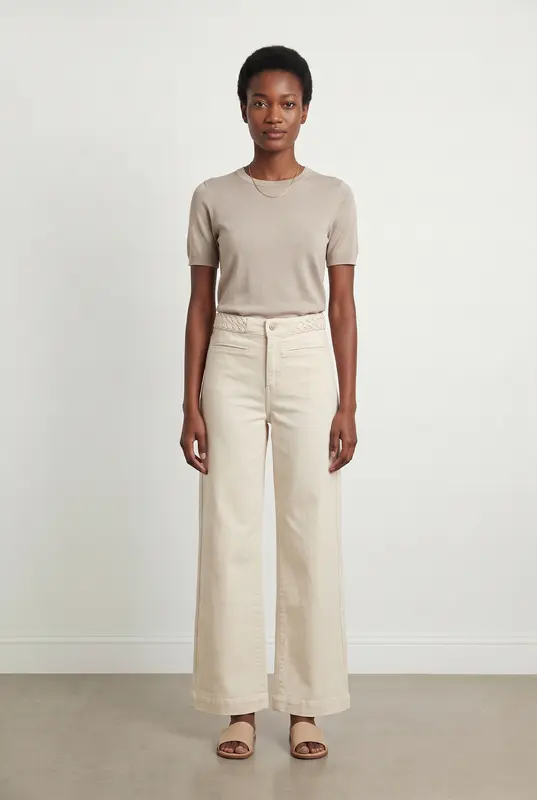 Jean Large Beige - Taille M/38