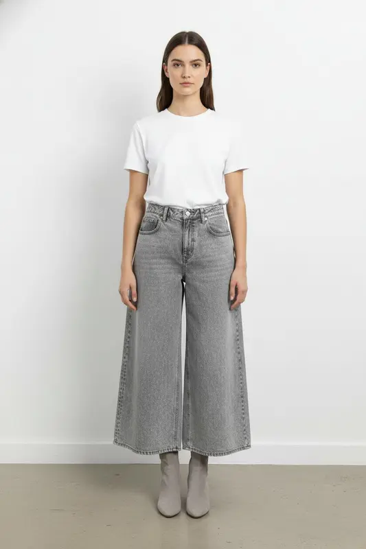 Jean Large Gris - Taille M/38