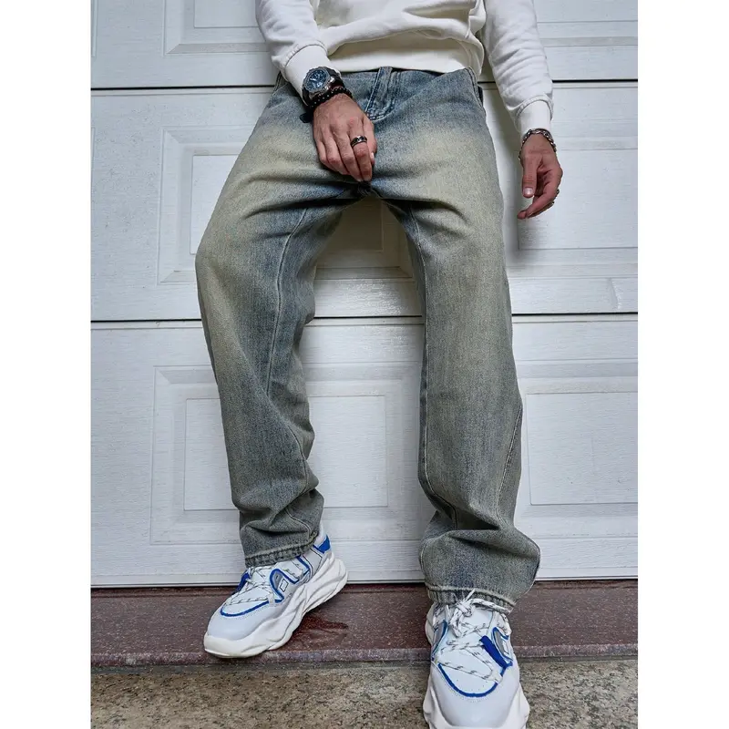 Jean Sven straight fit homme, bleu foncé délavé