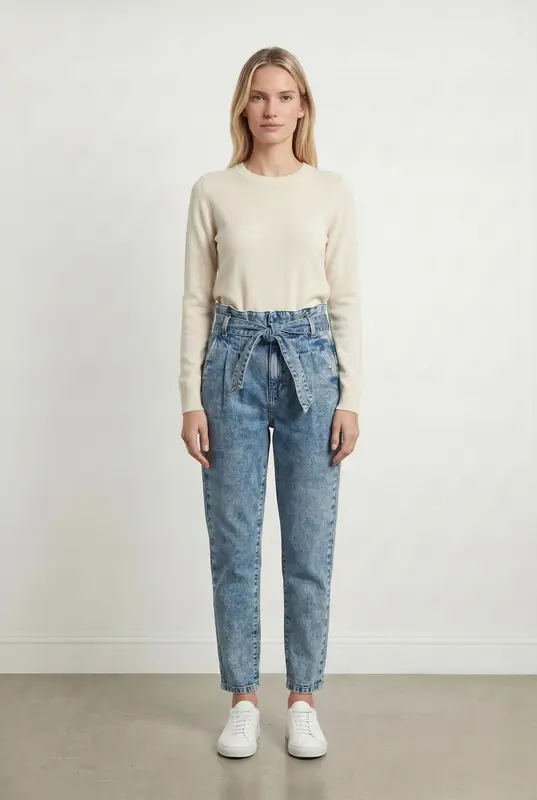 Jean Taille Haute Bleu - Taille S/36