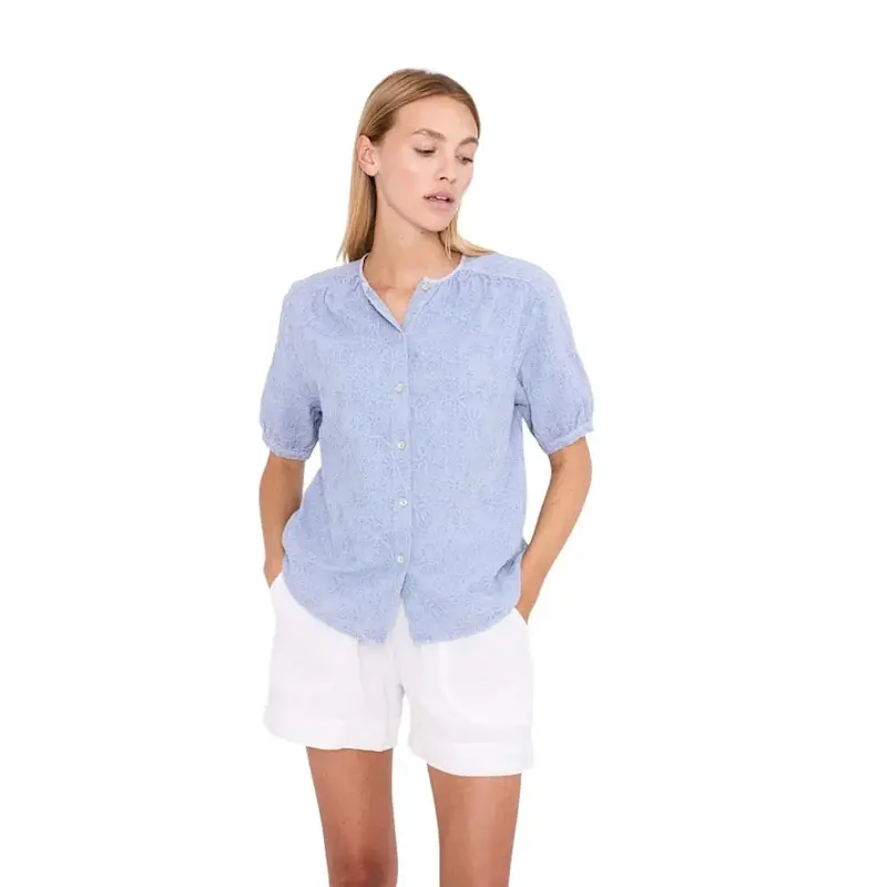 Jeff Chemisier Fred bleu femme