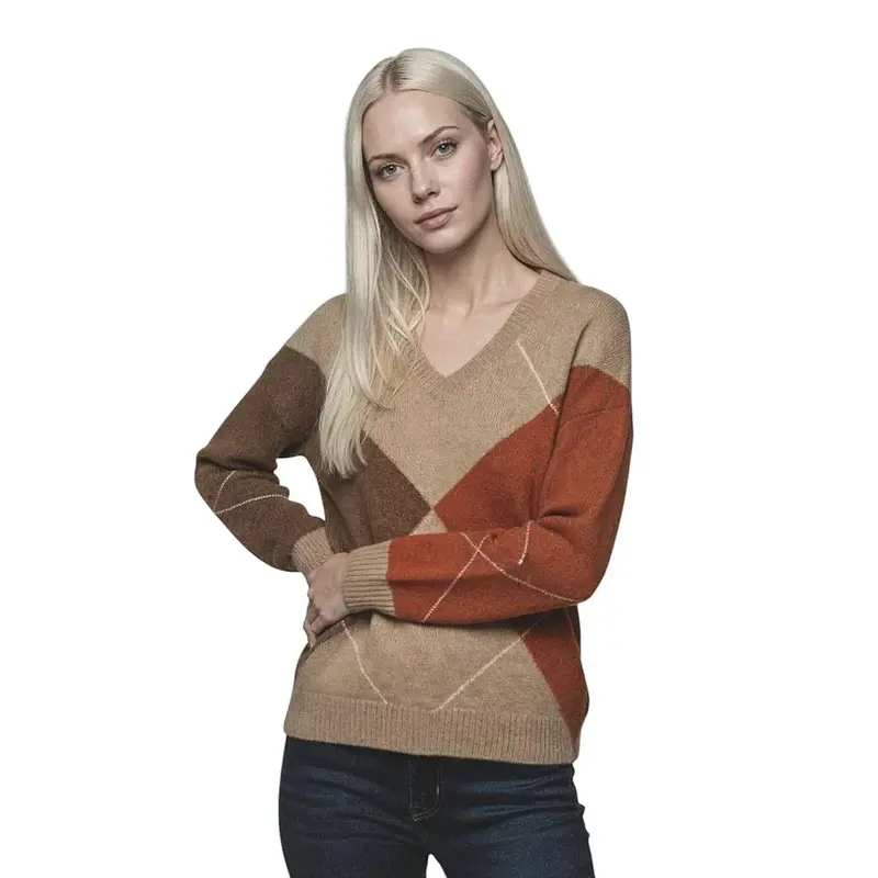 Jeff pull à col roulé pour femme beige Aspen