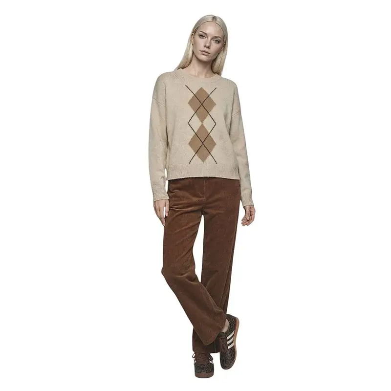 Jeff pull à col roulé pour femme beige Boston