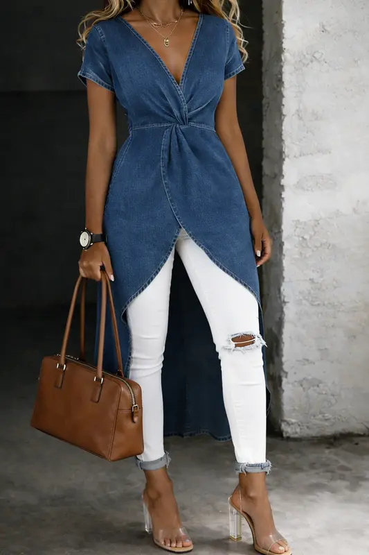 Jessica - Tunique Denim Polyvalente