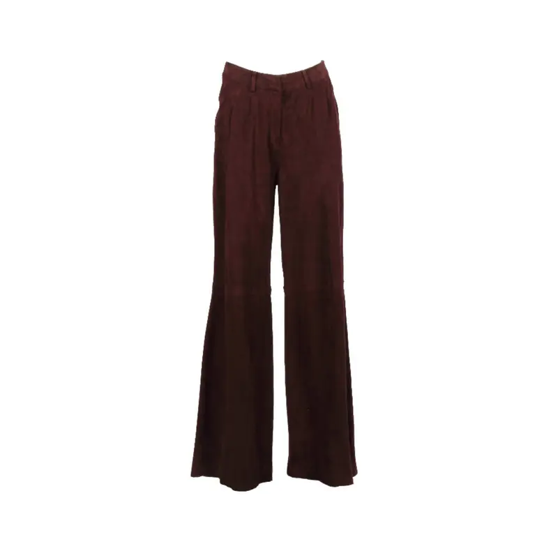 JODY (REF. 65272) PORTO - PANTALON EN CUIR DE CHEVRE VELOURS