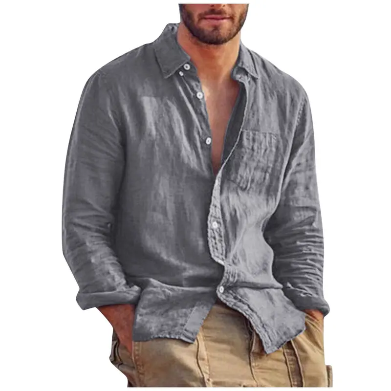 Jony – Chemise classique à manches longues avec poche poitrine et bouton