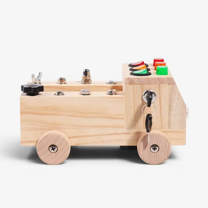 Jouet Puzzle Busy Board en Bois avec Activités Interactives