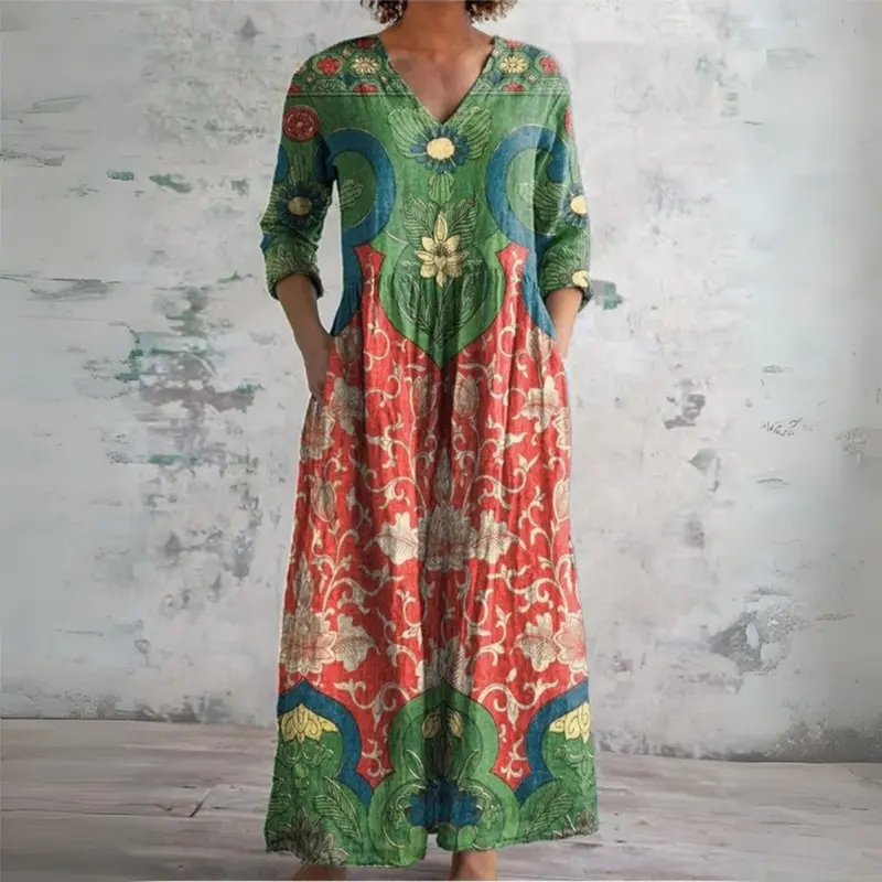 Judith - Élégante Robe Maxi Florale