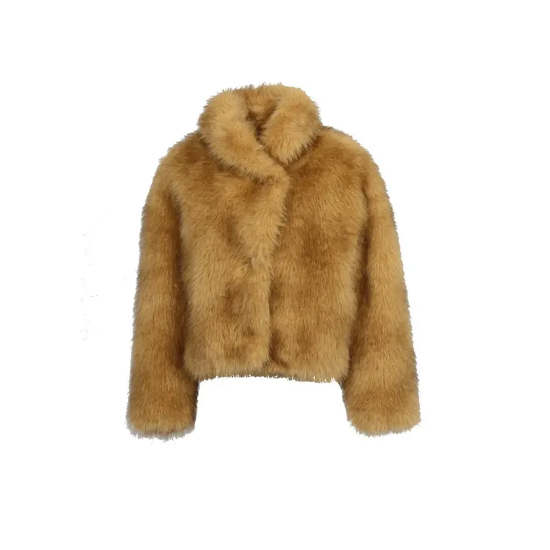 JUNE (REF. 65299) TAUPE - VESTE EN FAUSSE FOURRURE