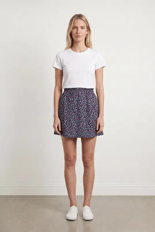Jupe Bleue et Rouge - Taille S/36