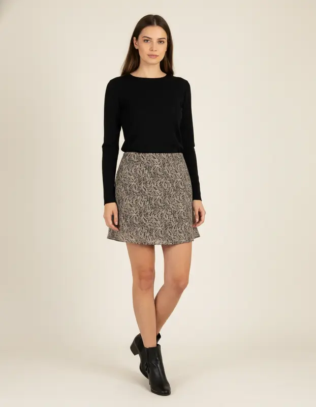 Jupe courte à motifs - Taille XS/34