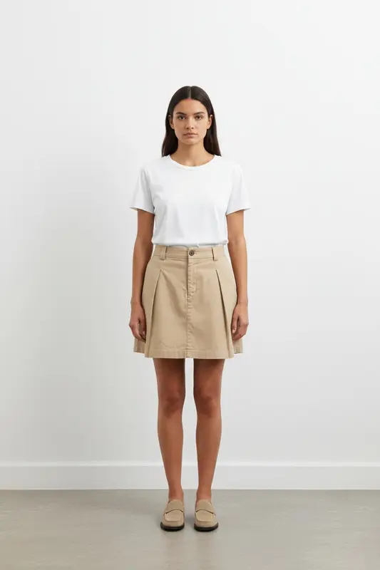 Jupe Courte Beige - Taille L/40