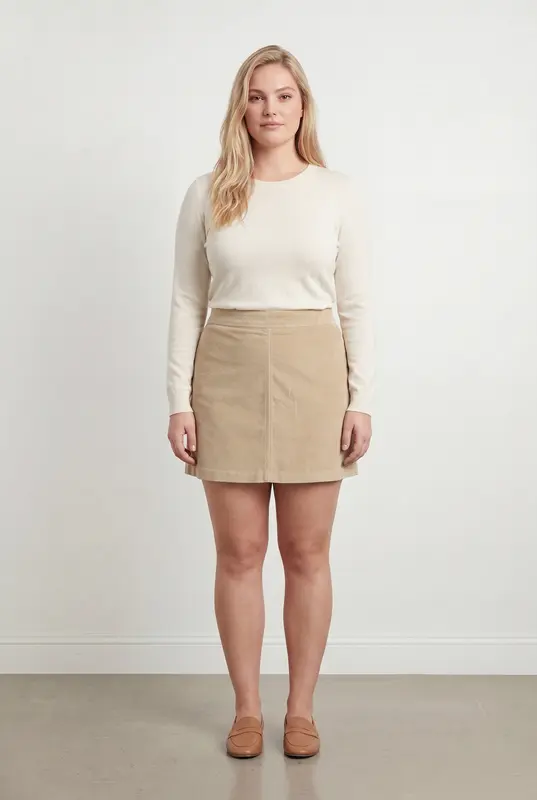Jupe Courte Beige - Taille XL/42