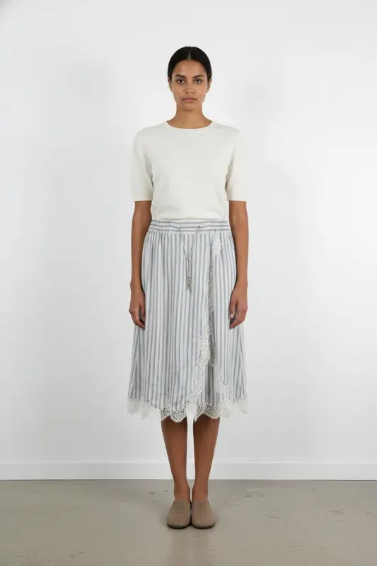 Jupe Courte Bleu et Blanche - Taille S/36