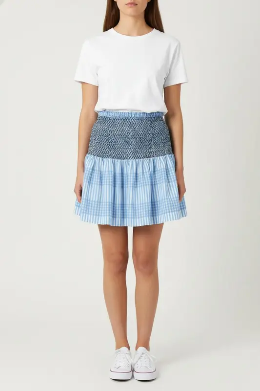 Jupe Courte Bleue et Noire - Taille L/40