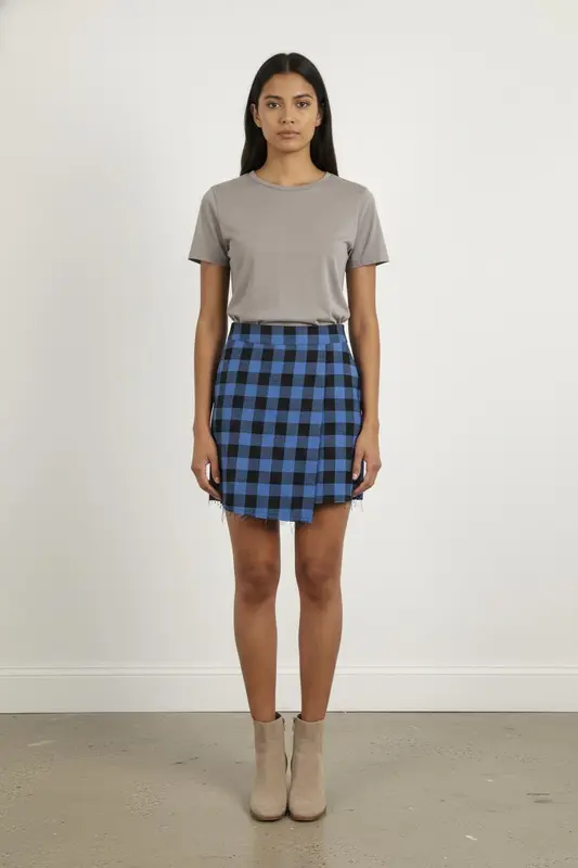 Jupe Courte Bleue et Noire - Taille S/36