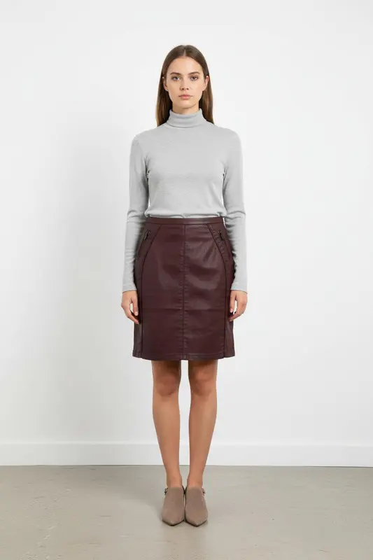 Jupe Courte Bordeaux - Taille M/38
