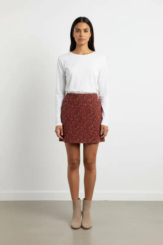 Jupe Courte Bordeaux - Taille S/36