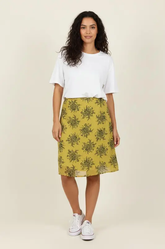 Jupe Courte Jaune - Taille L/40