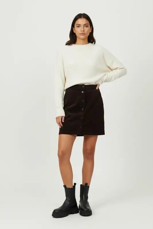 Jupe Courte Marron - Taille L/40