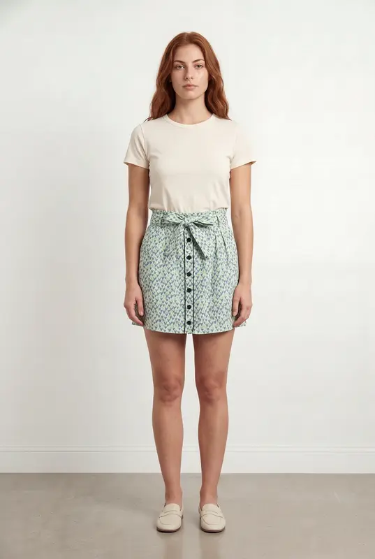 Jupe Courte Verte et Bleue - Taille M/38