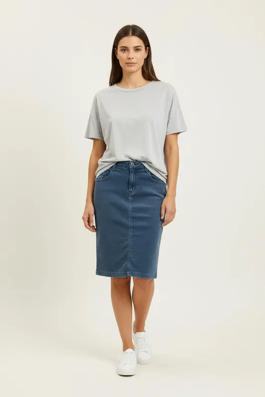 Jupe Crayon Bleue - Taille L/40